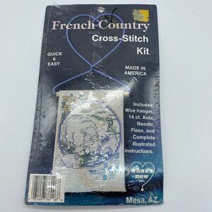 French Country Lambs Cross Stitch Kit Vintage New Sealed What's New inc.